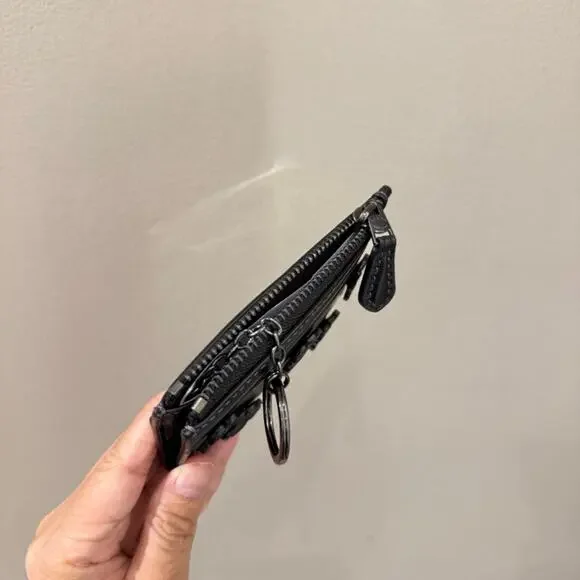 Coach CAT65 Mini Skinny Id Case With Floral Applique - Picture 2 of 5